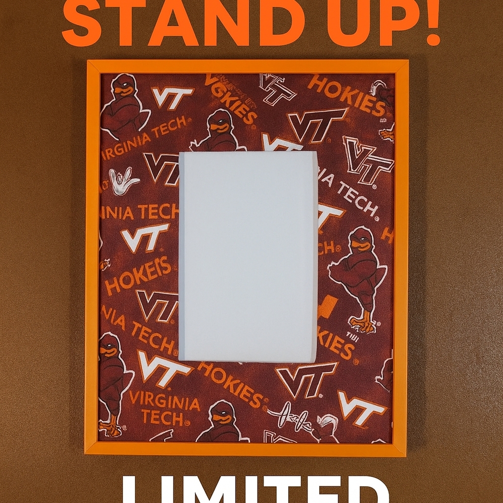 Virginia Tech Fabric Mat + Picture Frame Mat: 4x6 Photo for 8x10 Frame | HOKIES